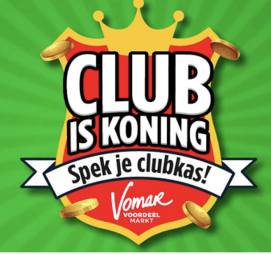 Club is koning! Spaar mee bij de Vomar!